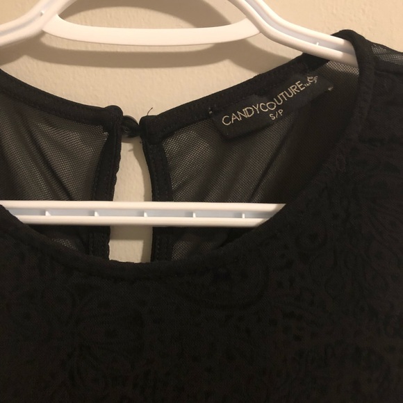 Candy Couture black sleeveless high low peplum top - Picture 4 of 8